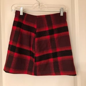 Abercrombie plaid miniskirt.